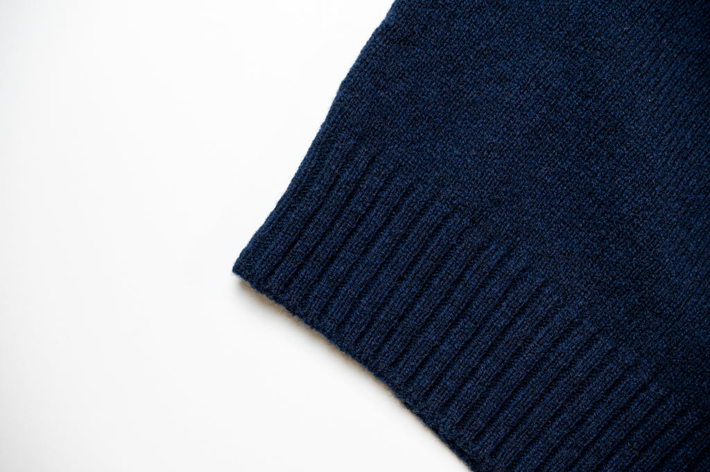 Moretta Wool Polo Navy