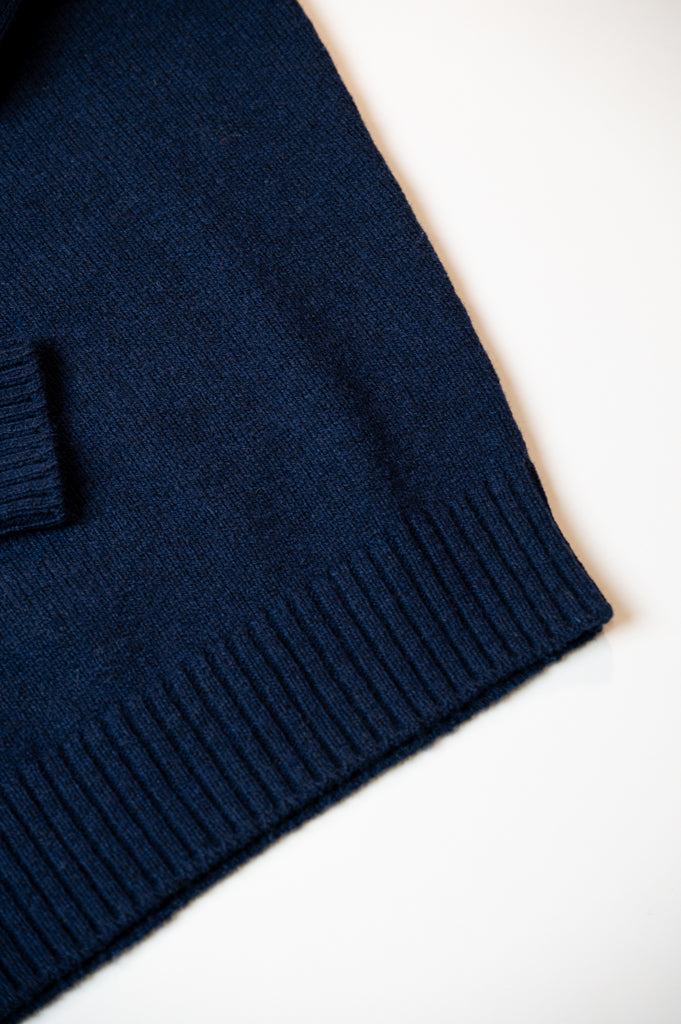 Moretta Wool Polo Navy