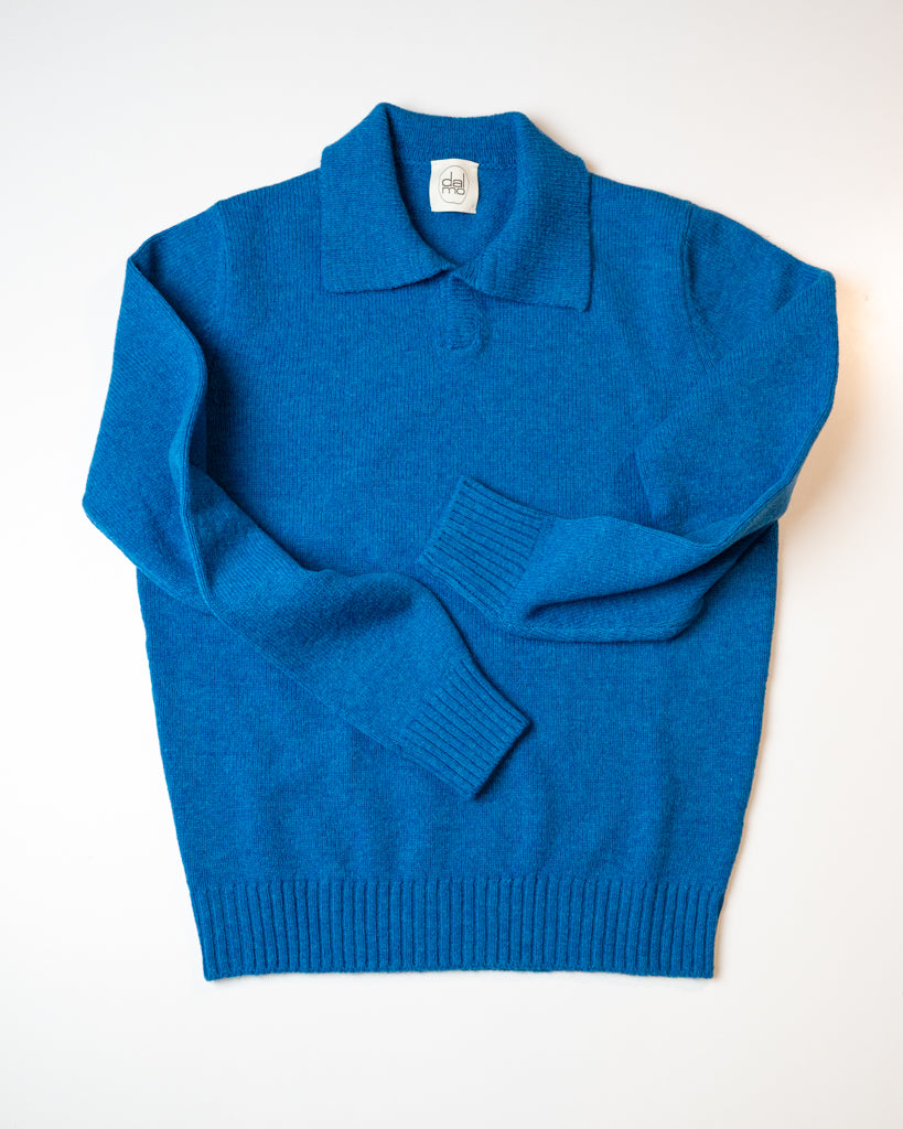 Moretta Wool Polo Zaffiro