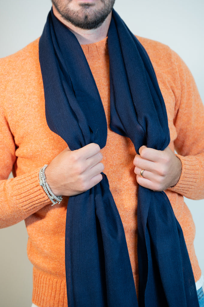 Dalmo Hand-Framed Stole Navy