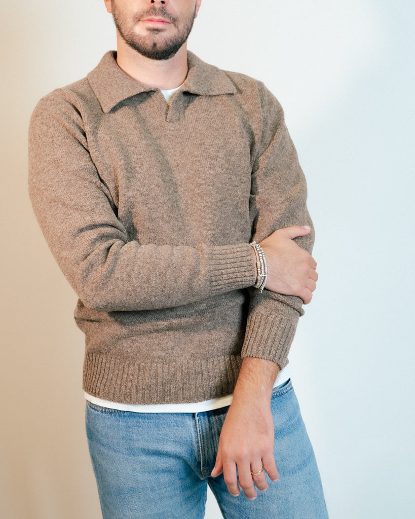 Moretta Wool Polo Cappuccino