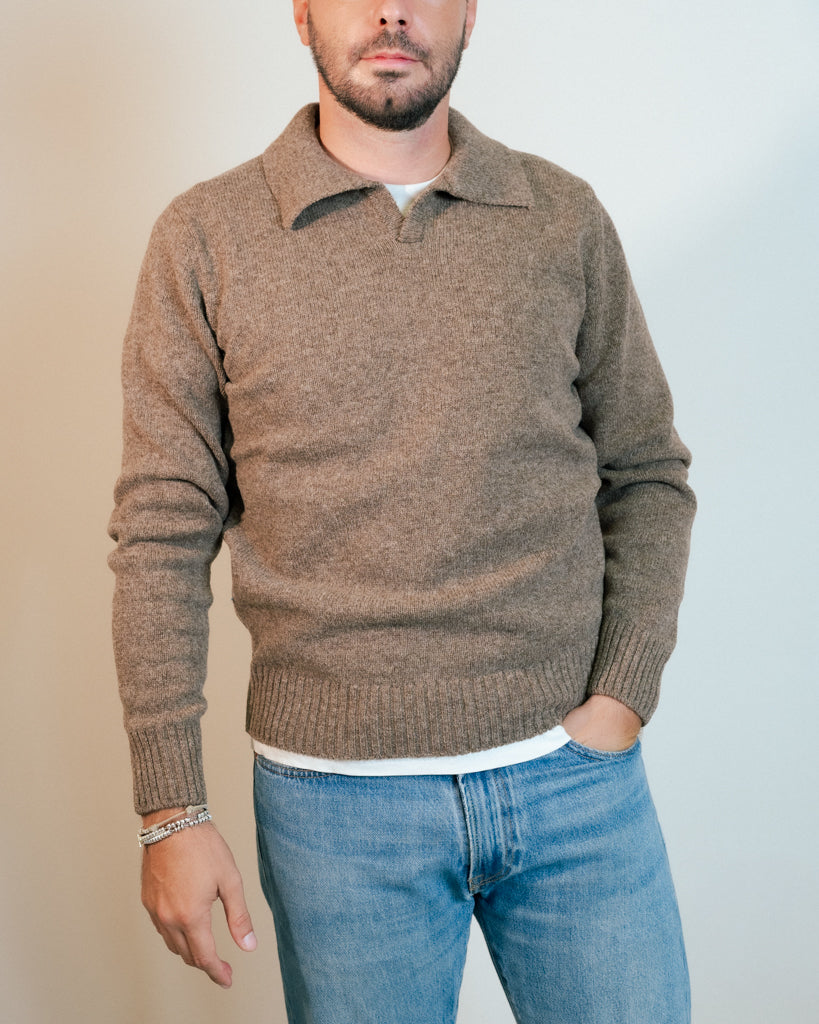 Moretta Wool Polo Cappuccino