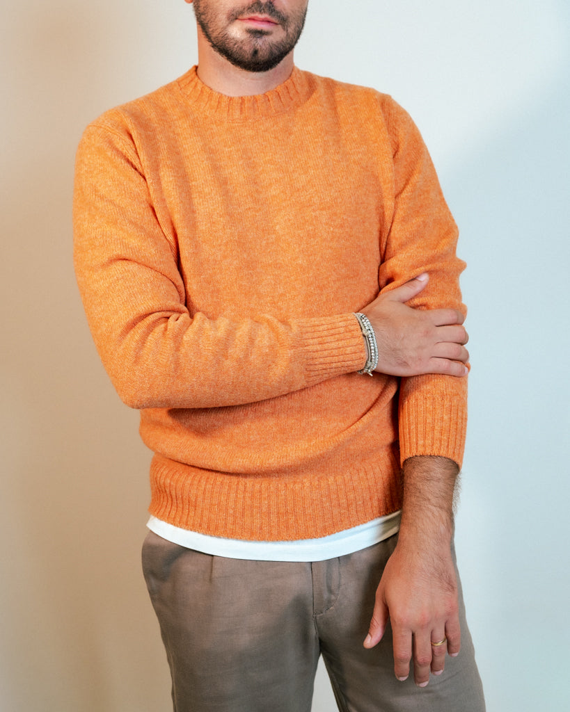 Moretta Wool Crewneck Mandarino