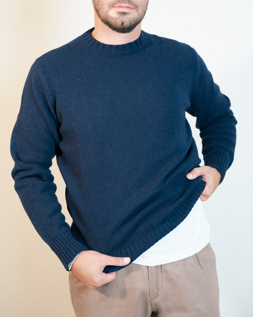 Moretta Wool Crewneck Navy