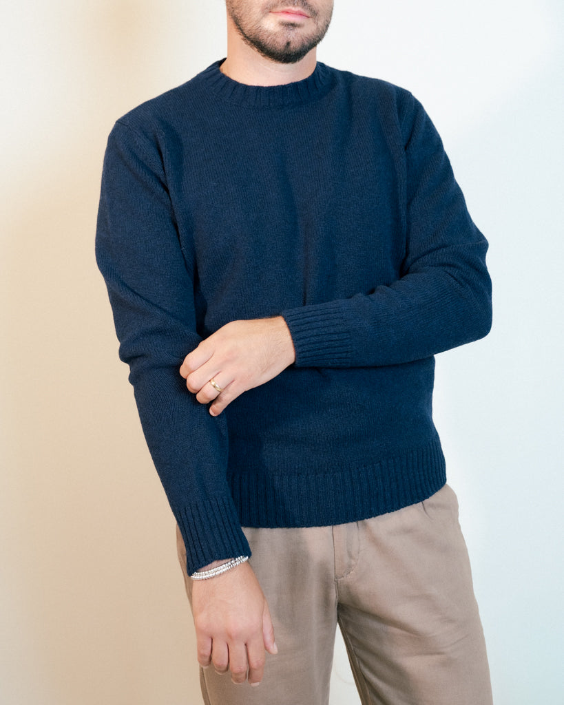 Moretta Wool Crewneck Navy